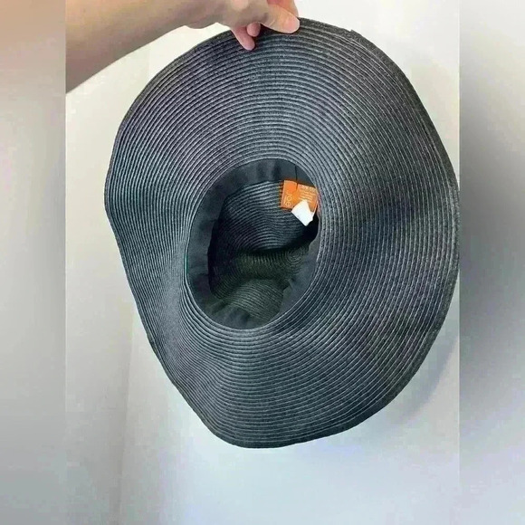 Joe Fresh Women’s Black Paper Polyester Large Euro Summer Coastal Sun Hat - Picture 8 of 8